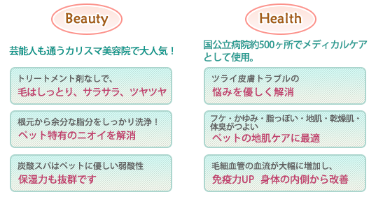 炭酸泉トリートメントの効果